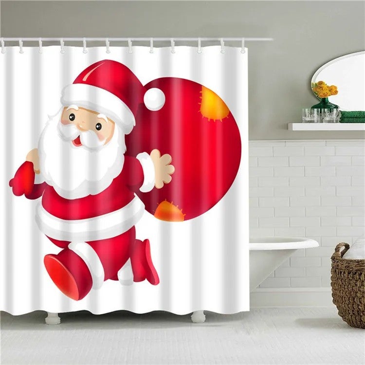Y&D Modern Style Christmas Tree Shower Curtain,  Best Sale Water Proof Shower Curtains With Hooks - Image 5