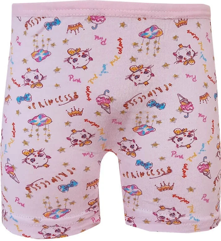 Hepsine Rakip Rival of All 6 Pack Girls' Boxers Cotton Lycra Printed Colorful Boxers