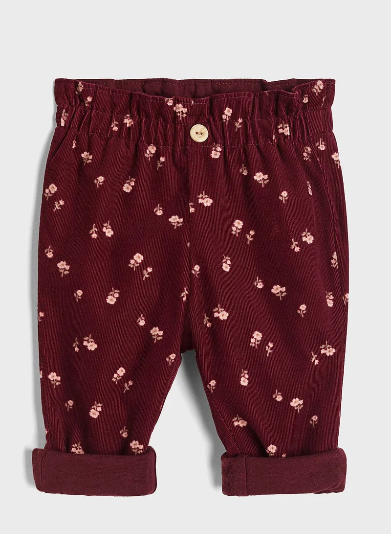 H&M Kids Floral Print Corduroy Trousers