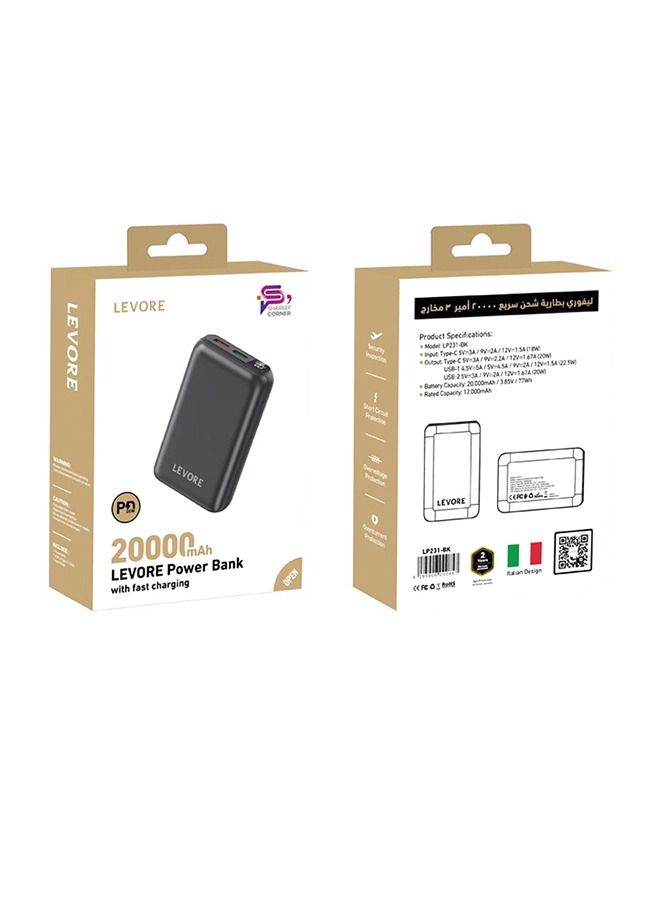 ليفور باور بانك PD 20 واط 20000 مللي امبير 3 منافذ - Image 2