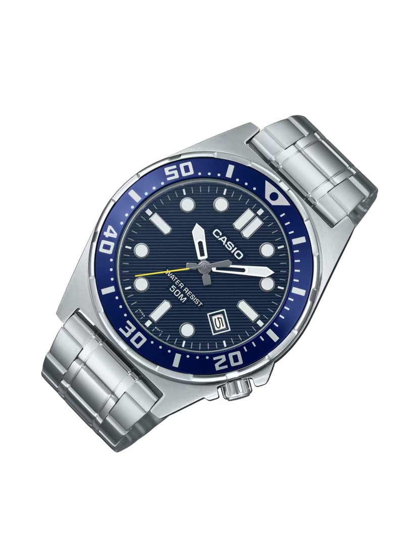 كاسيو ساعة كاسيو للرجال بعرض تناظري من الستانلس ستيل MTD-135D-2AVDF - Image 2