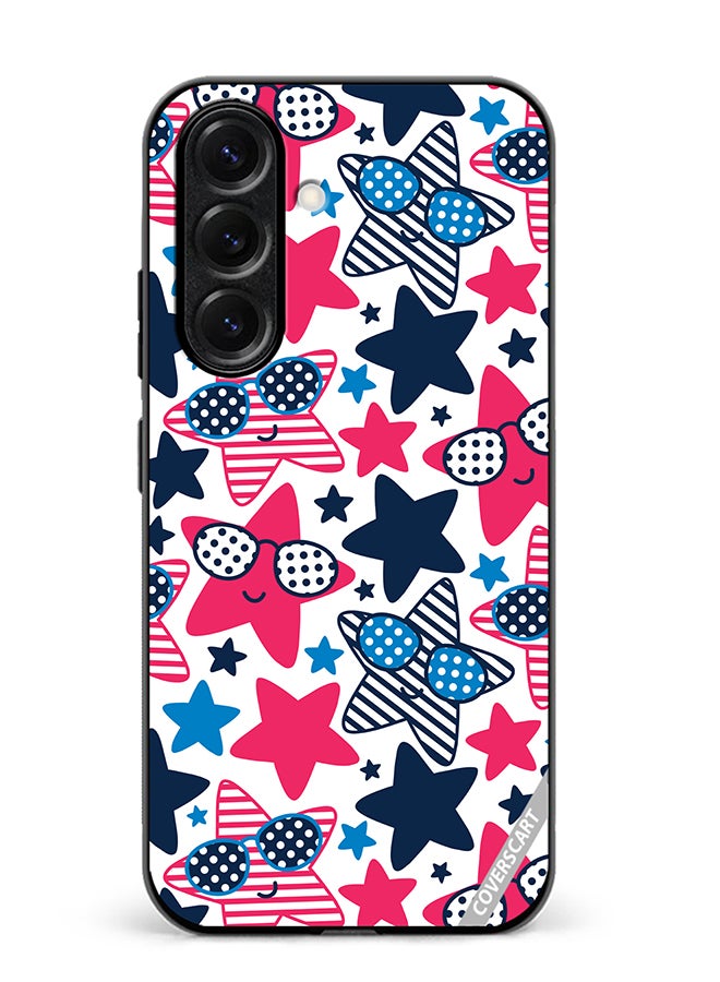 Protective Case Cover For Samsung Galaxy A56 Star Pattern Vector Design Multicolour