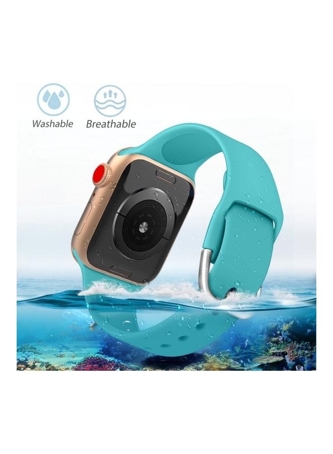 BGM Replacement Strap For Apple Watch Series 6/SE/5/4 40mm And 3/2/1 38mm Mint Green - Image 4