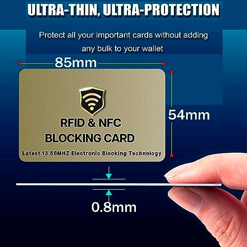 SaiTech IT SaiTech RFID Protected Cards, Golden 10 Pack: Entire Wallet Purse Shield For Men & Women, NFC Contactless Bank Debit Credit Card Protector ID ATM Guard - Image 2