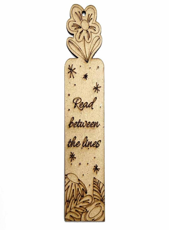 ADIKALA Premarked Floral MDF Bookmarks (6Pcs.) DIY Wooden Craft Bookmark Unfinished Wood Hanging Tags DIY Wedding, Birthday Party, MDF Board Suitable for Decoupage, Resin Art, Pyrography, Mandala Art - Image 3