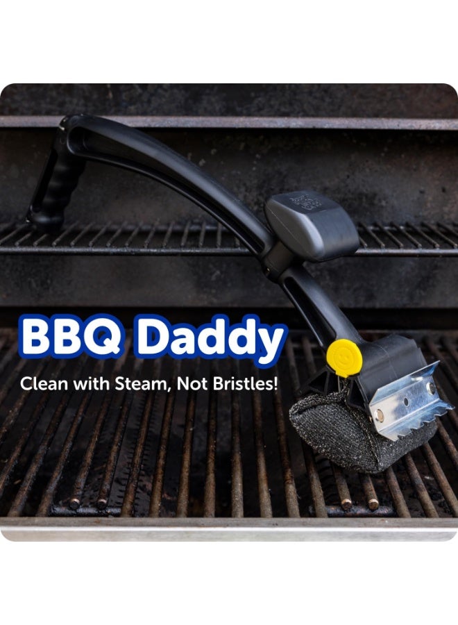 Scrub Daddy BBQ Steam Cleaning Grill Scrubber, Bristle Free BBQ Brush with FlexTexture Scrubber, Stainless Steel Scraper, Grate Lifter and Bottle Opener for Grill Cleaning - Image 2