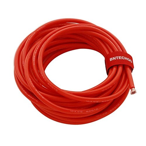 BNTECHGO 10 Gauge Silicone Wire Red 20 ft Ultra Flexible 10 AWG Stranded Tinned Copper Wire - Image 1