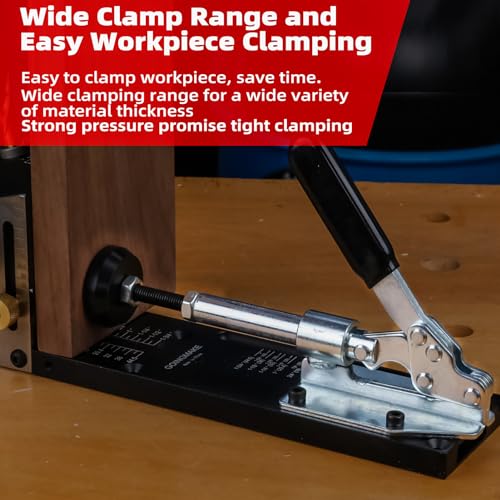 GOINGMAKE All Metal Pocket Hole Jig Kit with Quick Clamp and Dust Collection Easy Use 3 Holes Pocket Hole Screw Jig System 3/8 Inch Accurate Adjustable Drill Guide with Accessories Woodworking Tool - Image 5