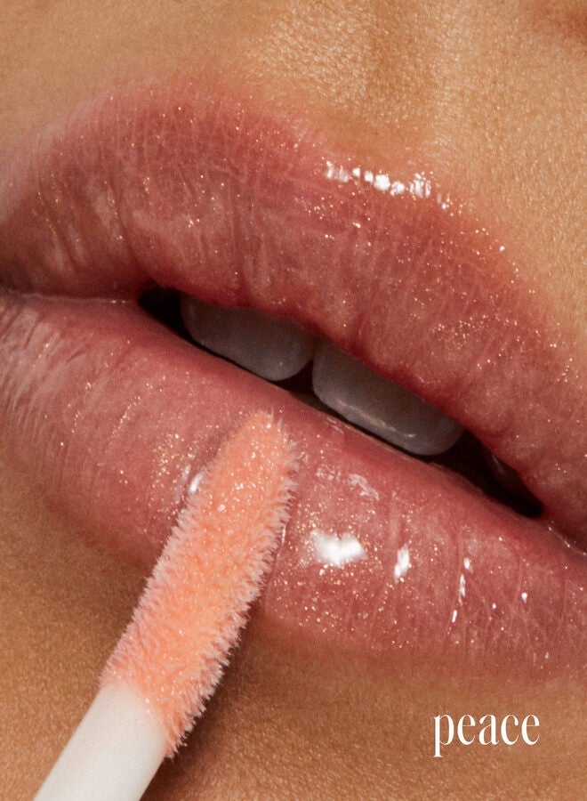 bareMinerals Mineralist Lip Gloss-Balm – Peace | Hydrating Sheer Nude-Beige Gloss-Balm with Cold-Pressed Fruit Oils, Vegan Non-Sticky Shine Lip Gloss – 4 ml - Image 3