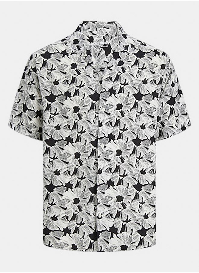 JACK & JONES - Jorluke Party Aop Shirt Ss Blk - Image 1