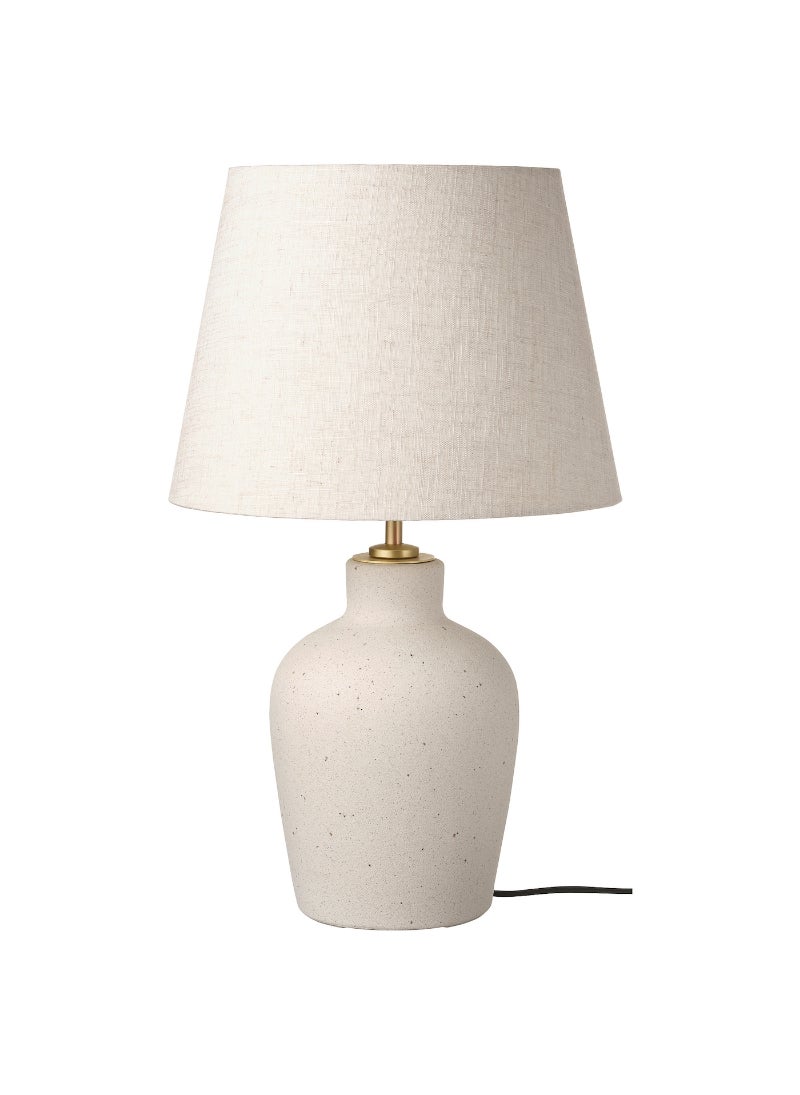 Table Lamp, Off-White Ceramic Beige, 50 Cm