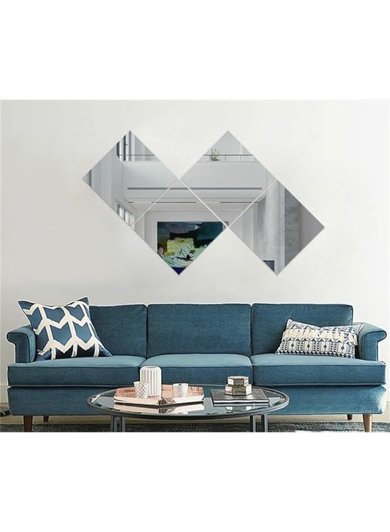 Full Length Wall Mirror Tiles, 4Pcs Frameless Wall Mirror Set, Make Up Mirror  for Home Office Bedroom Living Room Bathroom Door Gym (4Pcs) - Image 3