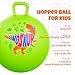 ZOOJOY Hopper Ball for Kids Aged 38 18In Bouncy Balls with Handle Green Dinosaur Hoppity Hop Ball with Pump Indoor Outdoor Easter Basket Stuffers Hopping Toys for Boys Girls 3 4 5 6 Gifts - Image 4