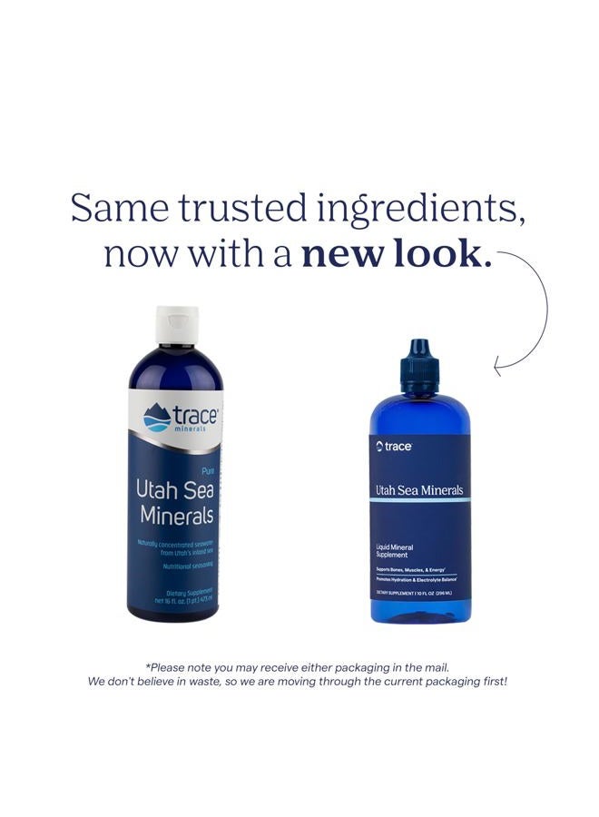 Trace Minerals Utah Sea Minerals - Liquid Nutritional Supplement with Sea Minerals - Energy Supplement with Ionic Trace Minerals, Magnesium & More - Supports Heart Health - 16 fl oz (48 Servings) - Image 3