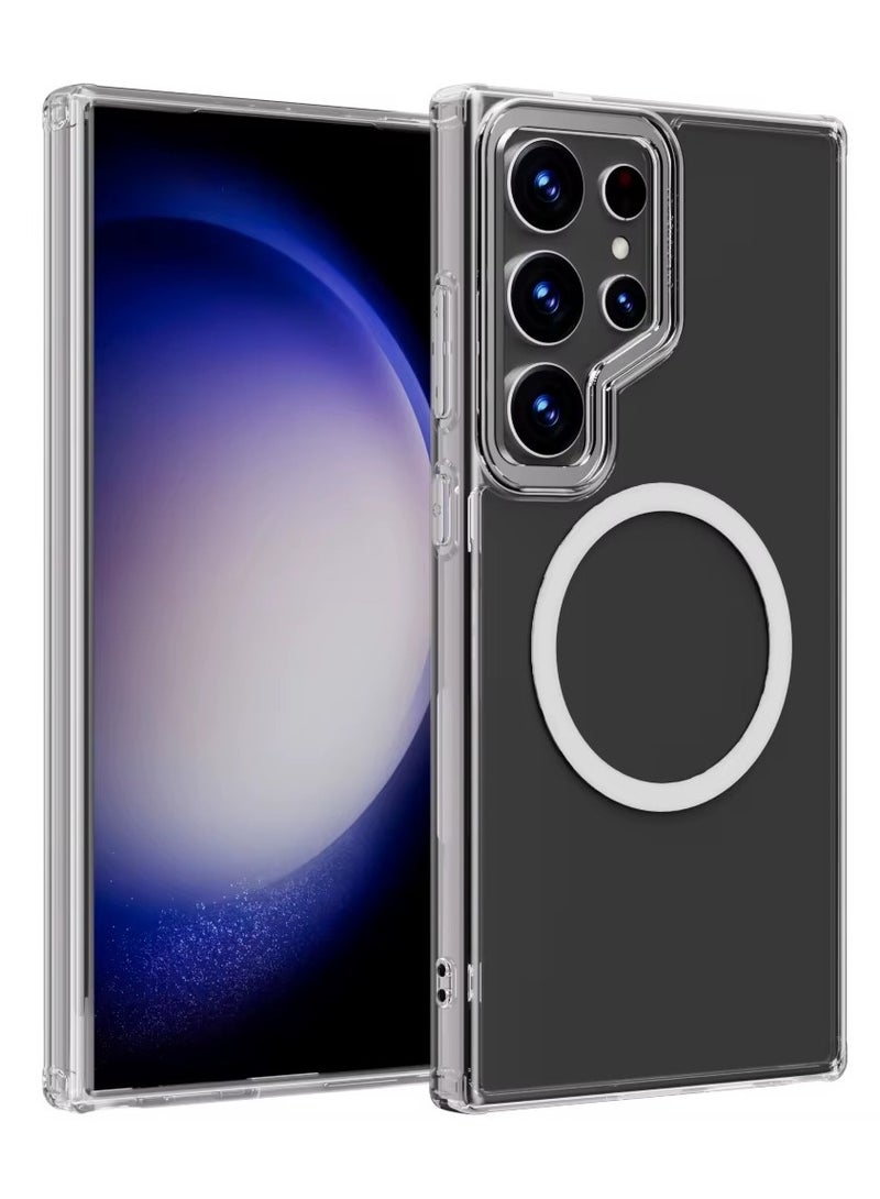 إكس ليفيل جراب X-Level Armor Magnet Series غير لامع ومضاد للسقوط بدرجة عسكرية لهاتف Samsung Galaxy S25 Ultra (شفاف) - Image 2