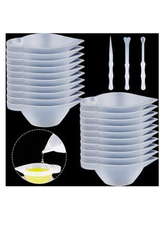 23-Piece Silicone Mold Cup Dispenser Kit for Epoxy Resin Crafts - Includes Mini Measuring Cups, Rubber Spoon, Glue Stick, Scraper, and Color Modulation Tools