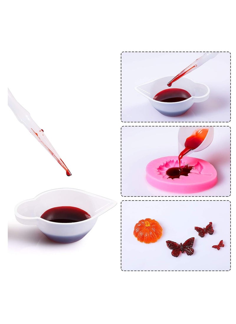 SYOSI - 23-Piece Silicone Mold Cup Dispenser Kit for Epoxy Resin Crafts - Includes Mini Measuring Cups, Rubber Spoon, Glue Stick, Scraper, and Color Modulation Tools - Image 1