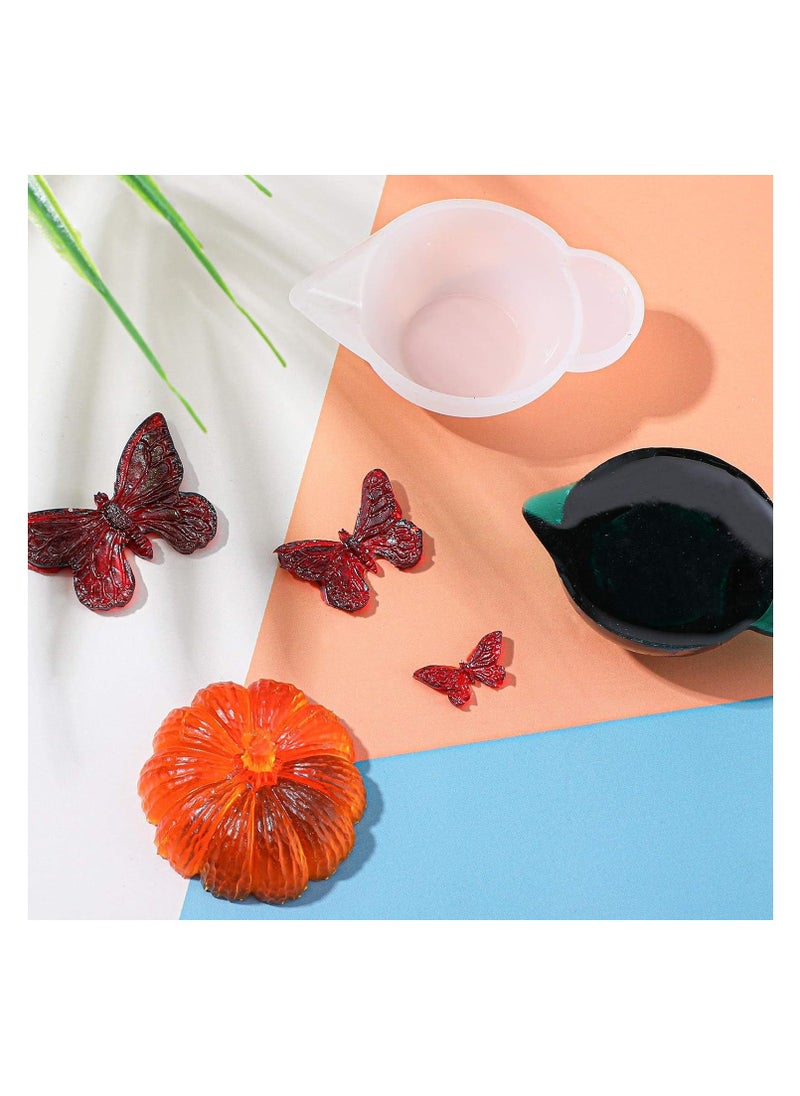 SYOSI - 23-Piece Silicone Mold Cup Dispenser Kit for Epoxy Resin Crafts - Includes Mini Measuring Cups, Rubber Spoon, Glue Stick, Scraper, and Color Modulation Tools - Image 1