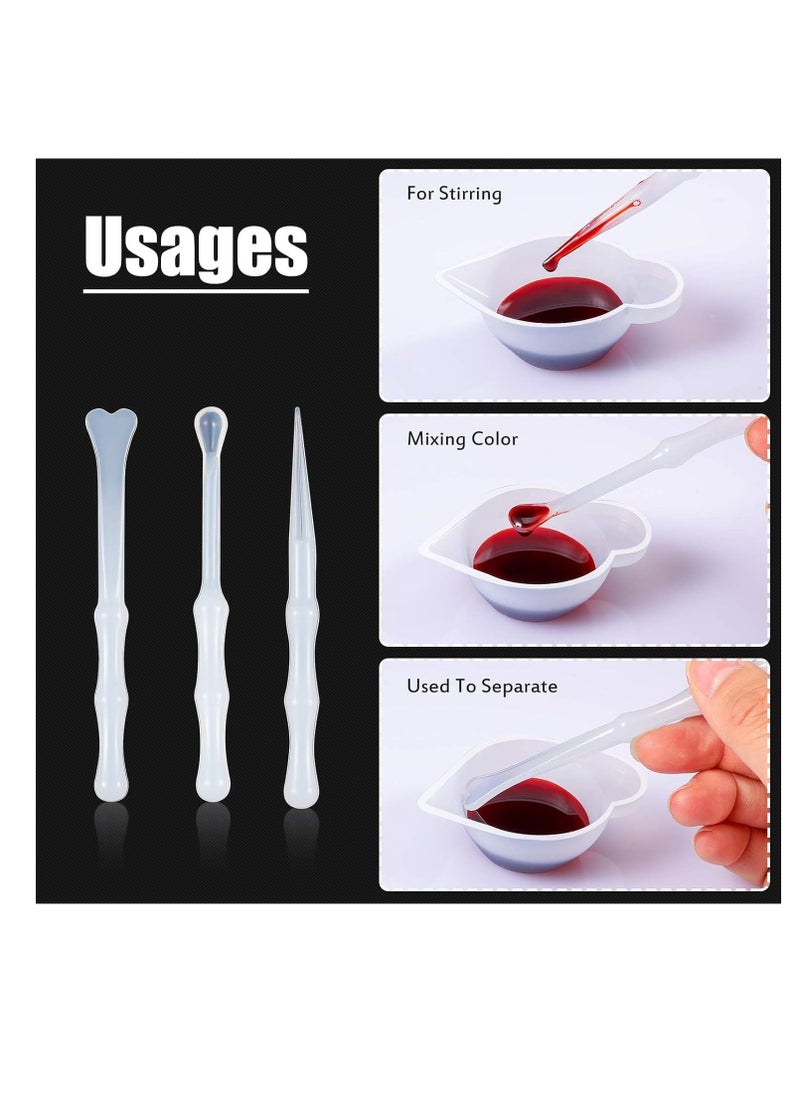 SYOSI - 23-Piece Silicone Mold Cup Dispenser Kit for Epoxy Resin Crafts - Includes Mini Measuring Cups, Rubber Spoon, Glue Stick, Scraper, and Color Modulation Tools - Image 1