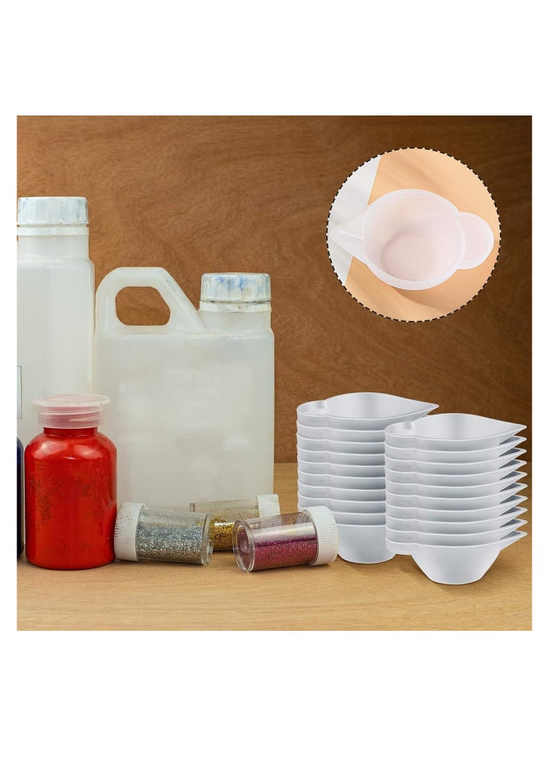 SYOSI - 23-Piece Silicone Mold Cup Dispenser Kit for Epoxy Resin Crafts - Includes Mini Measuring Cups, Rubber Spoon, Glue Stick, Scraper, and Color Modulation Tools - Image 1
