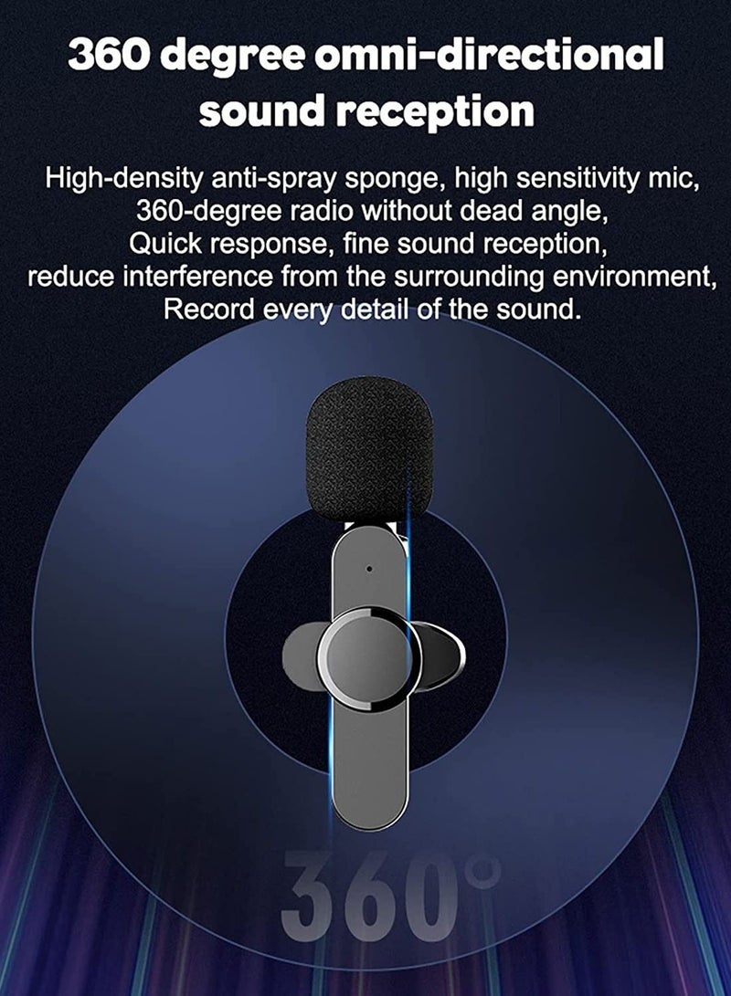 Mini USB-C Android Plug-Play Lapel Mic Wireless Lavalier Microphone for Live Stream Vloggers Interview Auto-syncs Clip-on Lapel Mic - Image 5