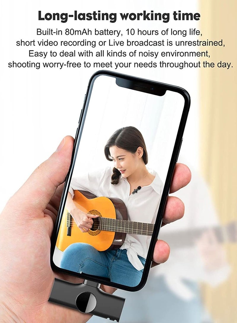 Mini USB-C Android Plug-Play Lapel Mic Wireless Lavalier Microphone for Live Stream Vloggers Interview Auto-syncs Clip-on Lapel Mic - Image 3