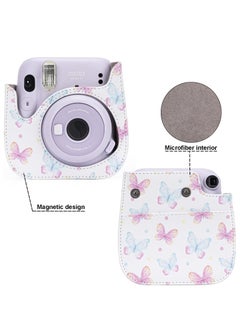 Y&D Case for Fujifilm Instax Mini 11/9 / 8 Instant Film Cameras with Accessory Pocket and Detachable/Adjustable Shoulder Strap (Butterfly)  - Image 3