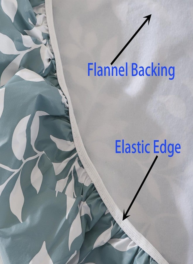 Walrus Round Vinyl Fitted Tablecloth with Flannel Backing Elastic Edge Design Table Cover Waterproof Oil-Proof PVC Table Cloth Stain-Resistant Best for 37"-44" Round - Image 5