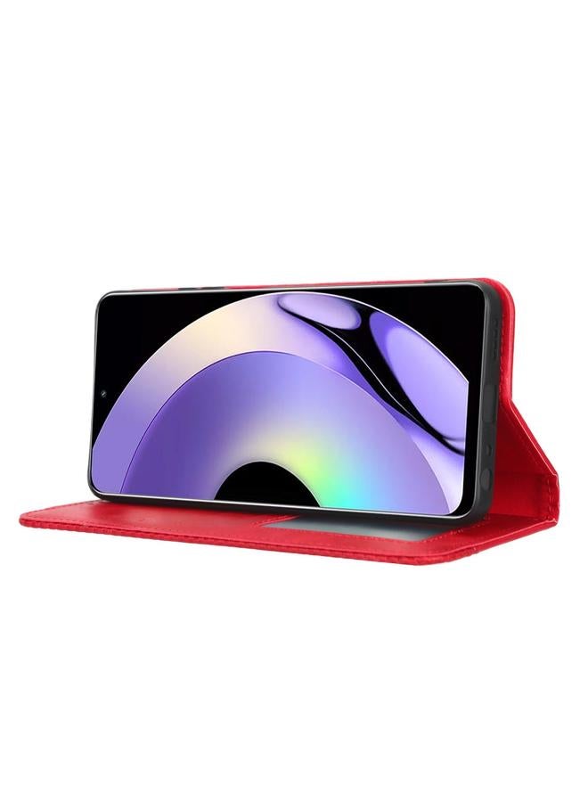 S-TOP Case For Realme 10 4G Magnetic Buckle Retro Texture Leather Phone Case - Image 4