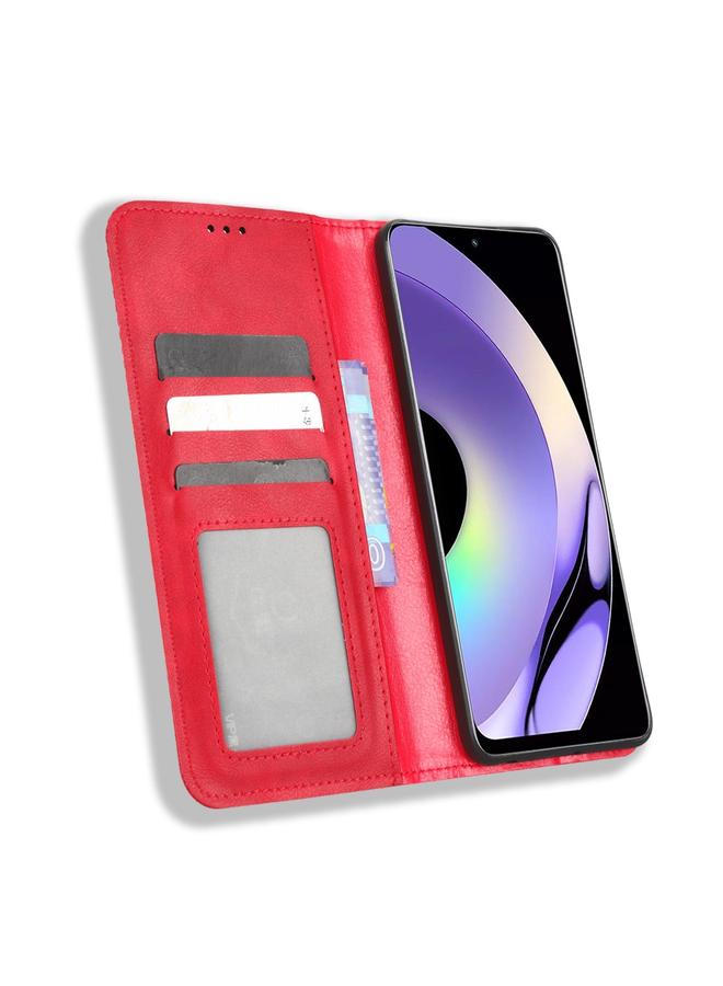 S-TOP Case For Realme 10 4G Magnetic Buckle Retro Texture Leather Phone Case - Image 3