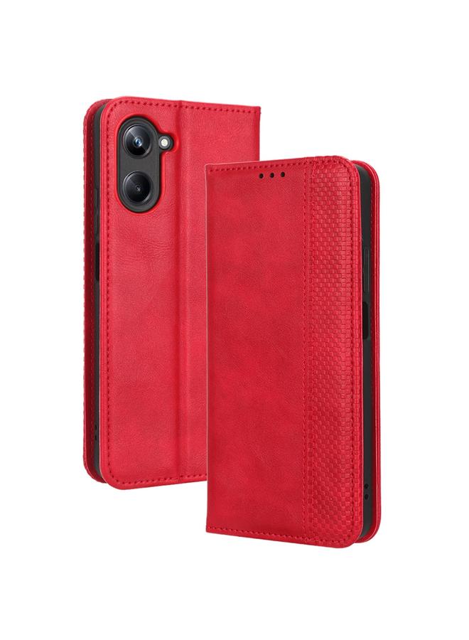 S-TOP Case For Realme 10 4G Magnetic Buckle Retro Texture Leather Phone Case - Image 2
