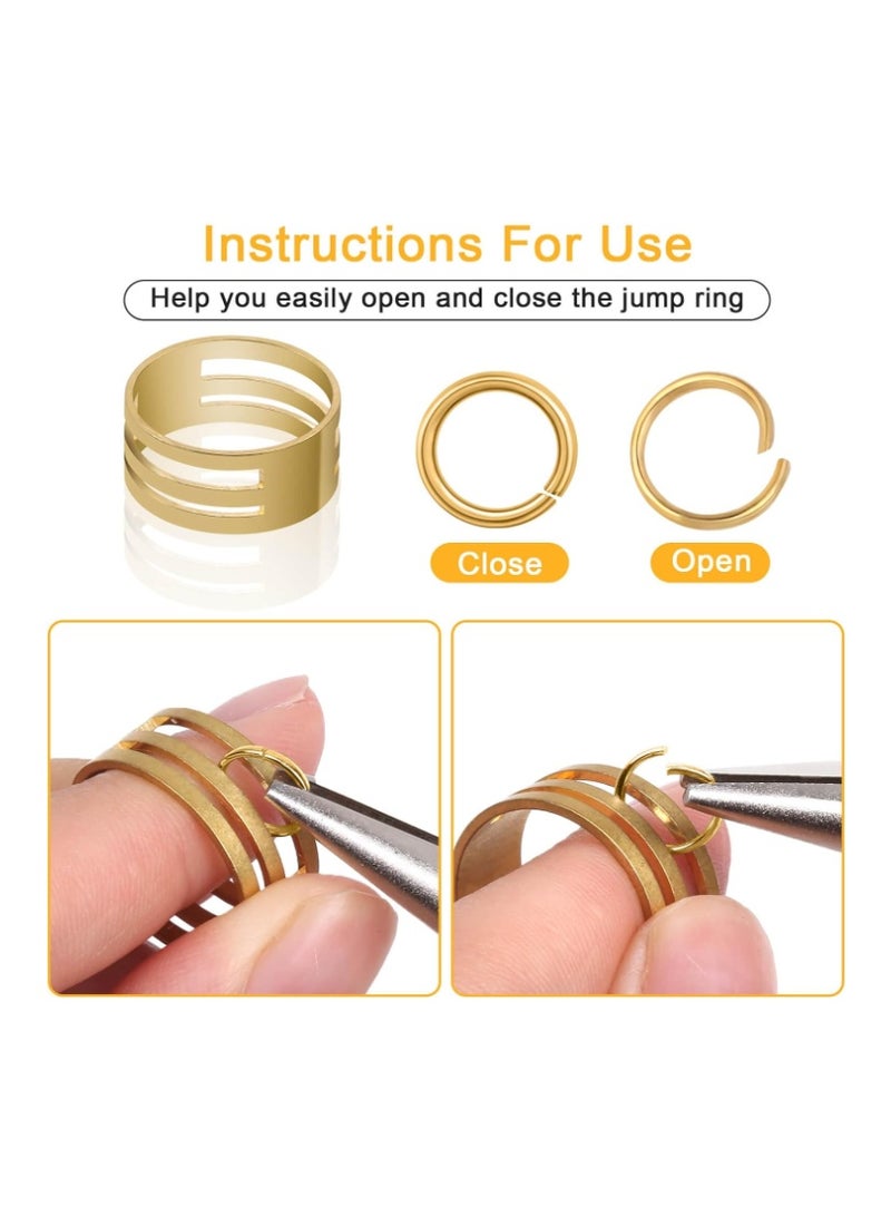 Yakumuz Jump Rings for Jewelry Making Supplies and Necklace Repair with Jump Ring Pliers and Open Jump Ring(1200Pcs Silver and Gold) - Image 2