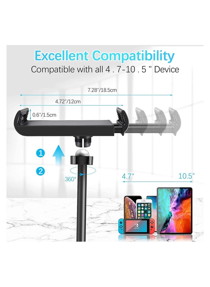 ELTRAZONE - Tablet Stand Phone Holder, 360 Degree Rotating Adjustable Desktop Tablet Mount Compatible with iPad /iPhone/Nintendo Switch/Samsung Galaxy Tabs/Kindle /eBook Reader and More 4.6 - Image 1