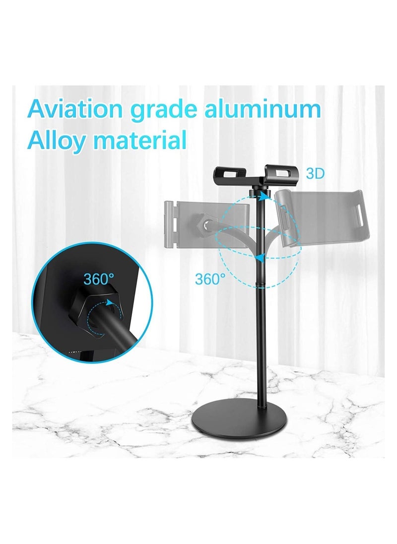 ELTRAZONE - Tablet Stand Phone Holder, 360 Degree Rotating Adjustable Desktop Tablet Mount Compatible with iPad /iPhone/Nintendo Switch/Samsung Galaxy Tabs/Kindle /eBook Reader and More 4.6 - Image 1