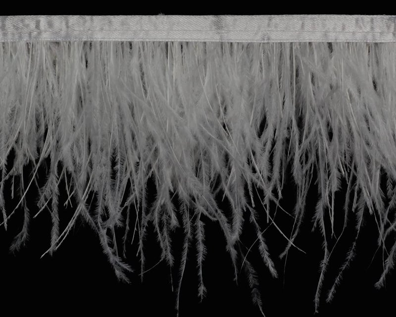 AMZTKDIY Ostrich Feathers Sewing Fringe Trim Ribbon For Crafts Clothes Accessories Latin Wedding Dress Diy 2-5 Yards 3-4Inch Width (2 Yards  White) - Image 3