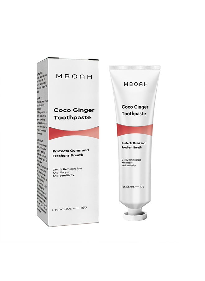 Mboah MBOAH Cocoa Ginger Toothpaste for Teeth Whitening - 100g  - Image 1