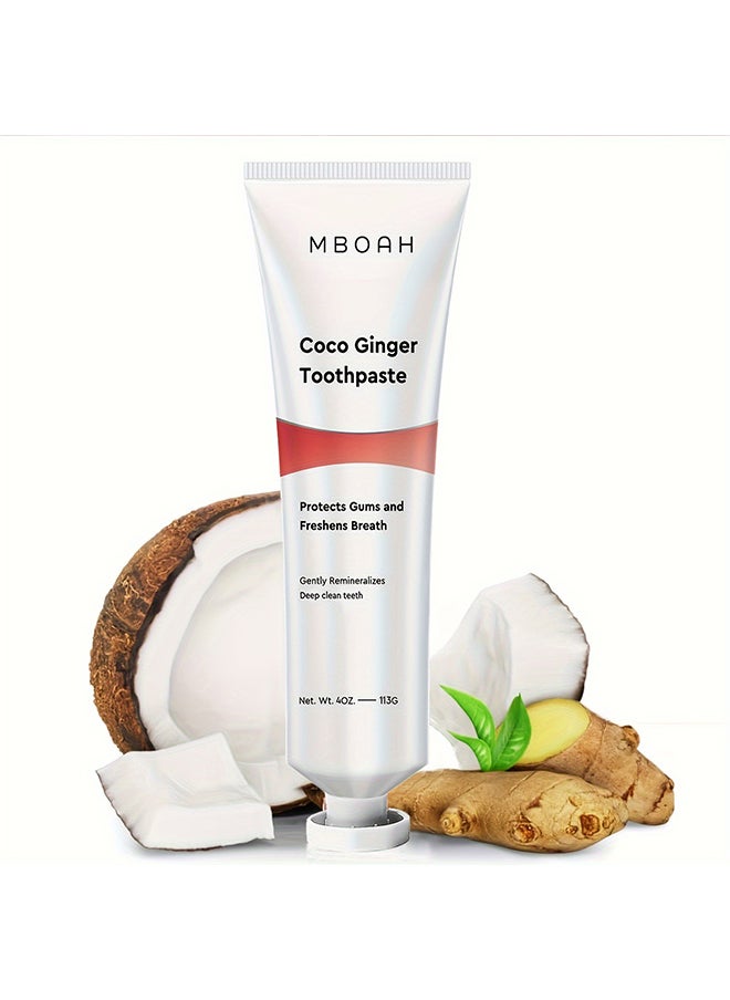 Mboah MBOAH Cocoa Ginger Toothpaste for Teeth Whitening - 100g  - Image 2