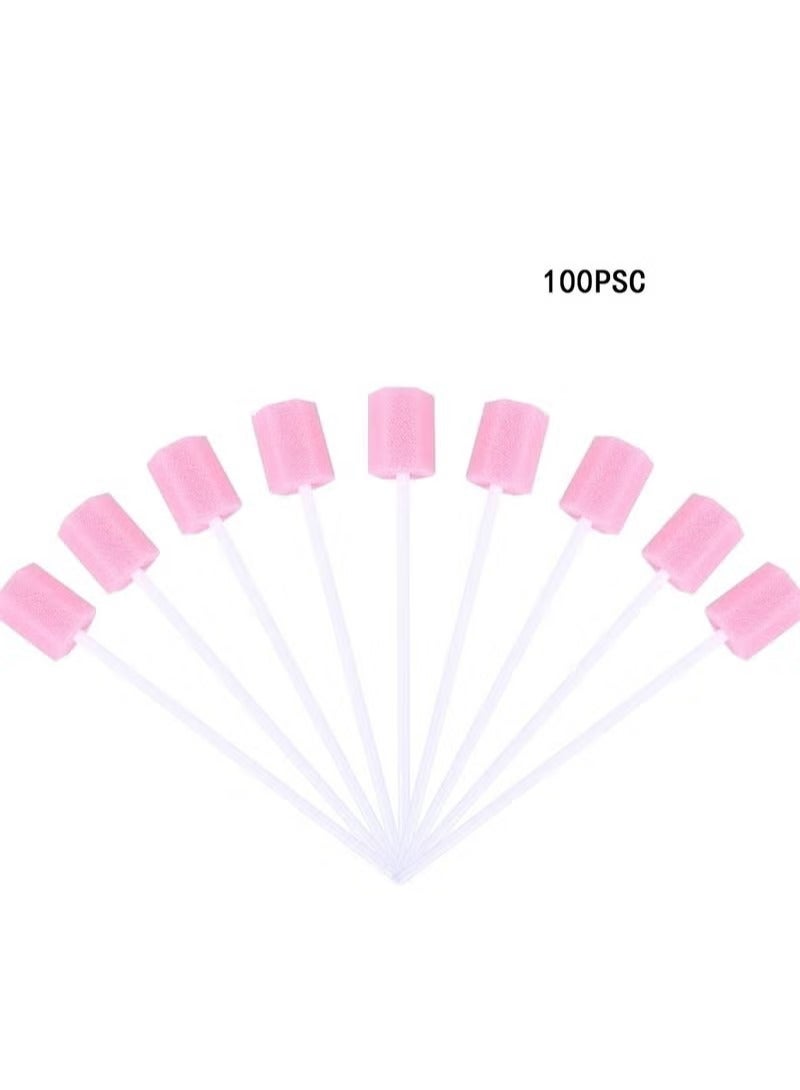 Generic 100PCS Disposable Mouth Swabs Sponge Unflavored Sterile Oral Dental Swabsticks for Cleaning  - Image 1