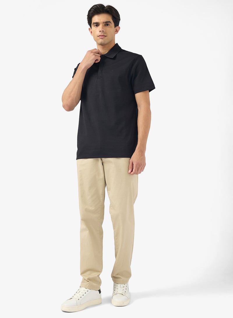 CALVIN KLEIN Short Sleeve Interlock Polo Shirt - Image 4