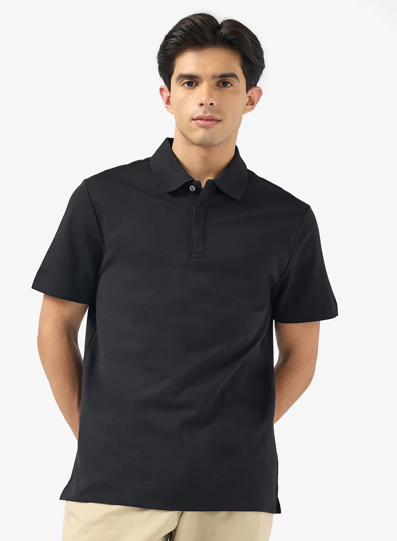 CALVIN KLEIN Short Sleeve Interlock Polo Shirt