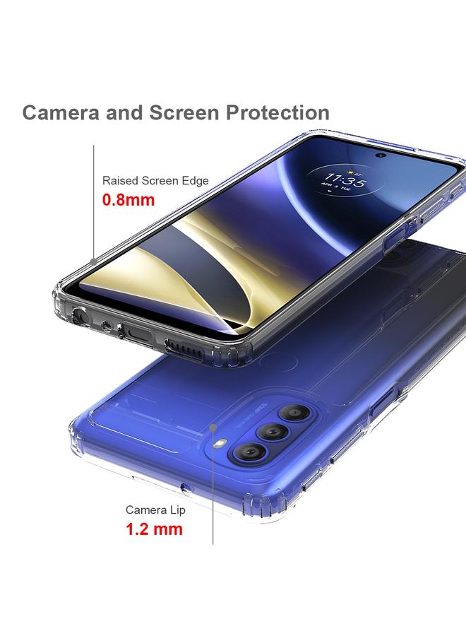 إيروريكس جراب لهاتف Motorola Moto G51 5G مصنوع من مادة TPU المقاومة للصدمات والخدش + جراب أكريليك - Image 3