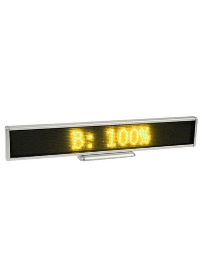 Generic - Programmable LED Moving Scrolling Message Display Sign Indoor Board, Yellow Programmable LED Moving Scrolling Message Display Sign Indoor Board, Display Resolution: 128 x 16 Pixels, Length: 41cm - Image 1