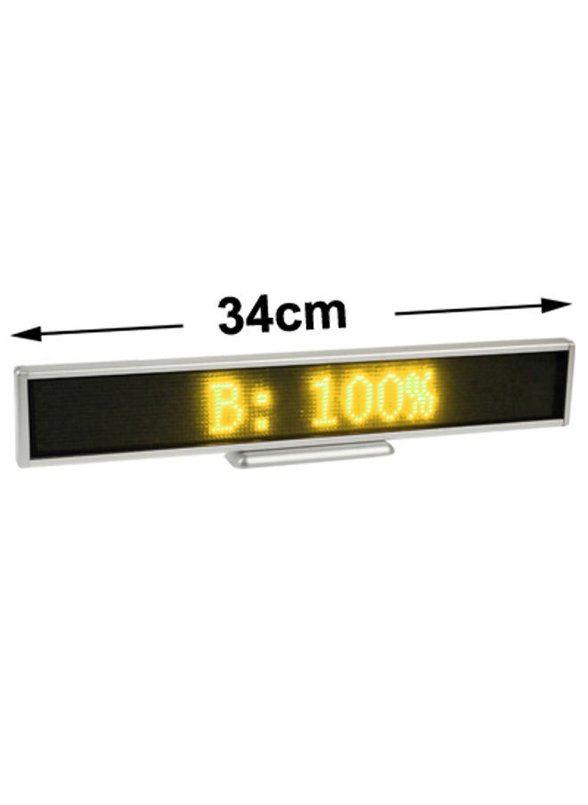 Generic - Programmable LED Moving Scrolling Message Display Sign Indoor Board, Yellow Programmable LED Moving Scrolling Message Display Sign Indoor Board, Display Resolution: 128 x 16 Pixels, Length: 41cm - Image 1