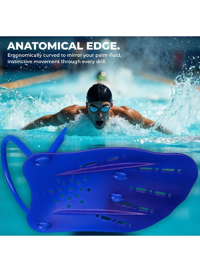 Nivia Padel Pro Swimming Hand Paddles For Adults | Adjustable Silicone Straps For Secure Fit | Improves Stroke Strength & Technique - Image 4