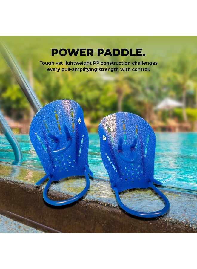 Nivia Padel Pro Swimming Hand Paddles For Adults | Adjustable Silicone Straps For Secure Fit | Improves Stroke Strength & Technique - Image 2