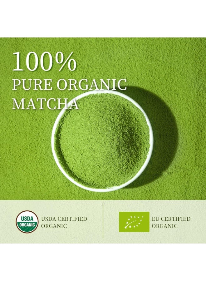 Chaism Ceremonial Grade Matcha Green Tea Powder - Premium First Harvest USDA Organic Gluten-Free Vegan, 100% Pure Unsweetened No Additives, 1.06oz Tin - Image 3