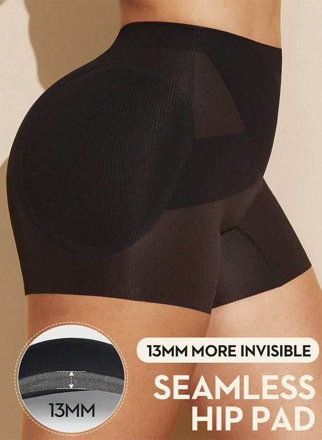 Women's High Waist Butt Padded Shapewear Shorts, Tummy Control Hip Enhancing Body Shaper with Seamless Edge - Image 3