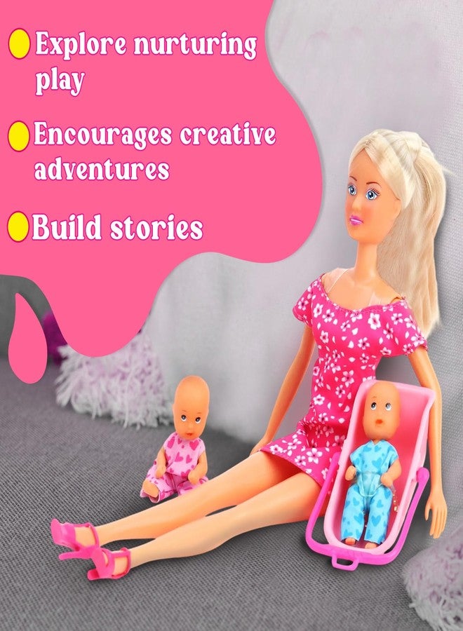 Wembley Steffi Love Babysitter| Pretend Play Set for Girls| Doll Set with Babysitter & Two Babies| Dolls with 15+ Accessories & Baby Carriers| Ideal for Girls Age 3+ - Image 4