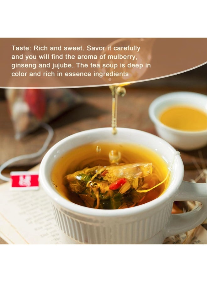 Organic Original Ginseng Five Treasures Flavored Tea with Red Date Top Grade Handmade Health Tea Kidney Tea Wubao Herbal Ginseng Red Date Natural Chinese Cleanse for Men Women - te de riñon Saludable Organica - 2 Pcs - Image 4
