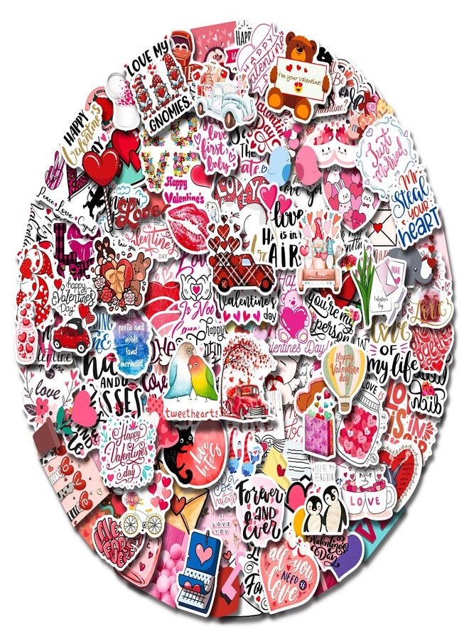 AOWDIAO 200 Pcs Valentine's Day Stickers - Cute Valentines Vinyl Stickers for Kids and Adults - Perfect for Valentines Gifts, Party Favors, and Classroom Exchange - Image 1